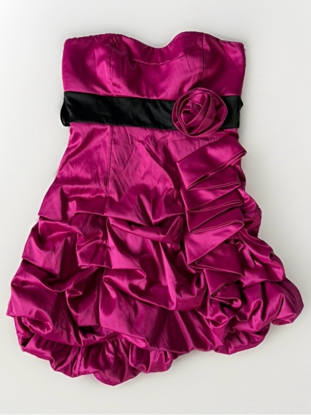 Ruby Rox Vintage Y2K Strapless Ruffle Bubble Dress Homecoming Cocktail Party 9
